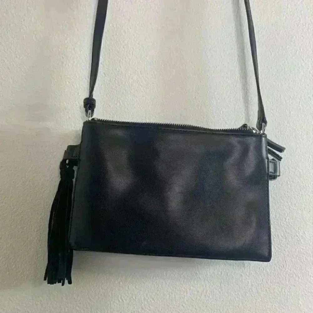 French connection vegan leather Reese trio clutch